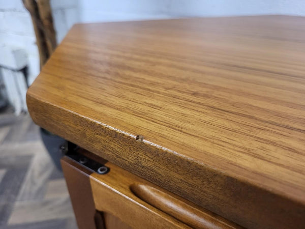 Vintage Nathan Squares Teak TV Stand Media Cabinet Mid-Century Retro