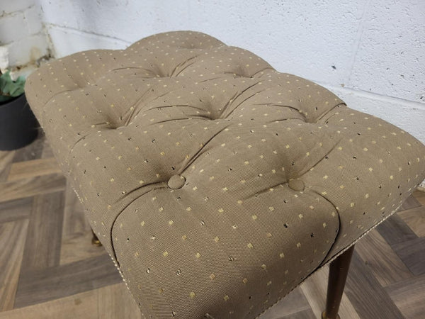 Vintage Mid-Century Brown Dressing Table Stool Retro 60's MCM