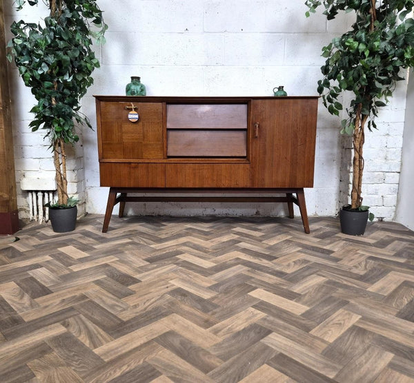 Vintage Mid-Century Beautility Walnut Sideboard 1950's Scandi Retro