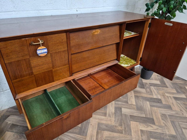 Vintage Mid-Century Beautility Walnut Sideboard 1950's Scandi Retro