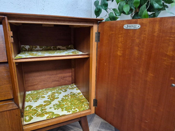 Vintage Mid-Century Beautility Walnut Sideboard 1950's Scandi Retro