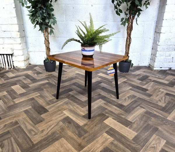 Vintage Mid-Century Walnut Coffee Side Table Atomic Retro MCM