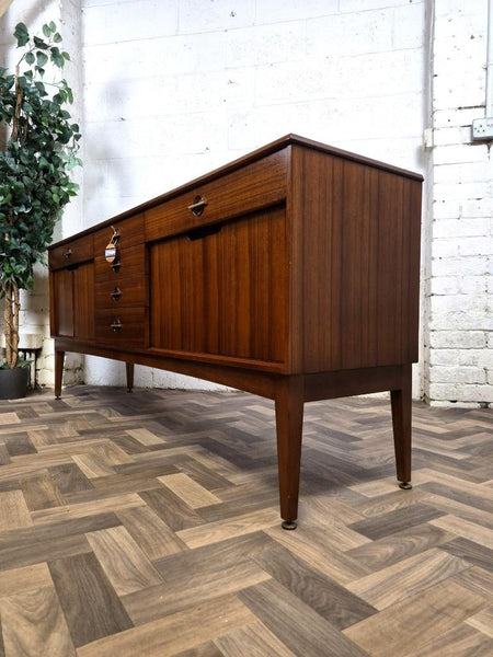 Vintage Mid-Century Long Teak & Rosewood Sideboard Retro MCM Scandi Danish