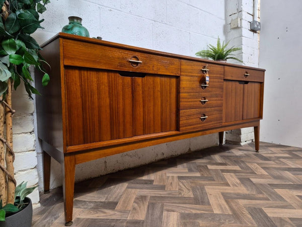 Vintage Mid-Century Long Teak & Rosewood Sideboard Retro MCM Scandi Danish
