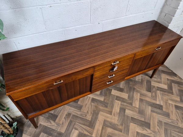 Vintage Mid-Century Long Teak & Rosewood Sideboard Retro MCM Scandi Danish