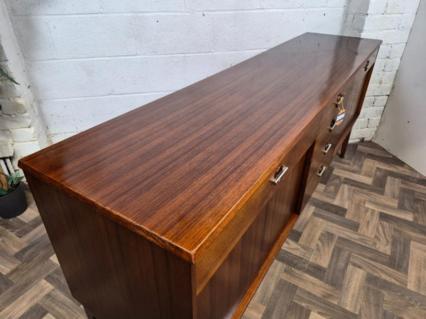 Vintage Mid-Century Long Teak & Rosewood Sideboard Retro MCM Scandi Danish