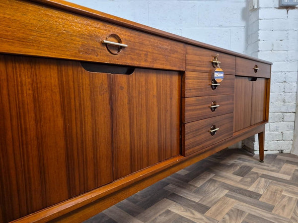Vintage Mid-Century Long Teak & Rosewood Sideboard Retro MCM Scandi Danish
