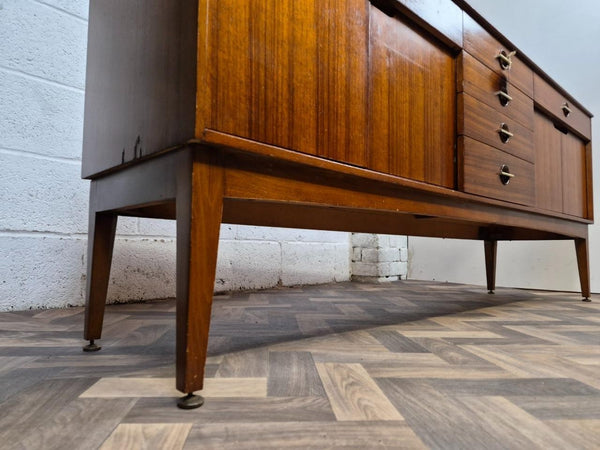 Vintage Mid-Century Long Teak & Rosewood Sideboard Retro MCM Scandi Danish