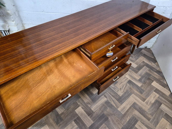 Vintage Mid-Century Long Teak & Rosewood Sideboard Retro MCM Scandi Danish