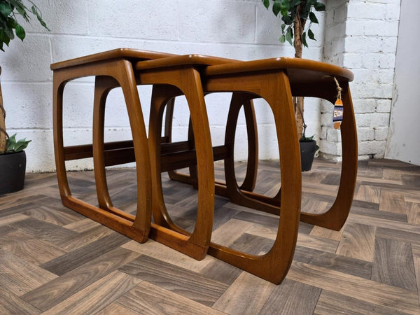 Vintage Mid-Century Nathan Burlington Teak Nest Of Tables Danish Scandi Retro