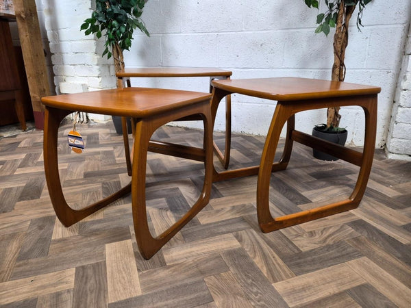 Vintage Mid-Century Nathan Burlington Teak Nest Of Tables Danish Scandi Retro