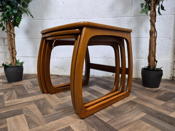 Vintage Mid-Century Nathan Burlington Teak Nest Of Tables Danish Scandi Retro