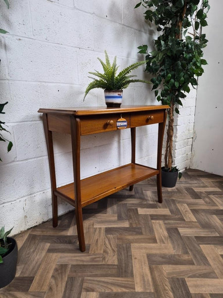 Vintage Mid-Century Sutcliffe Teak 2 Drawer Console Hall Table