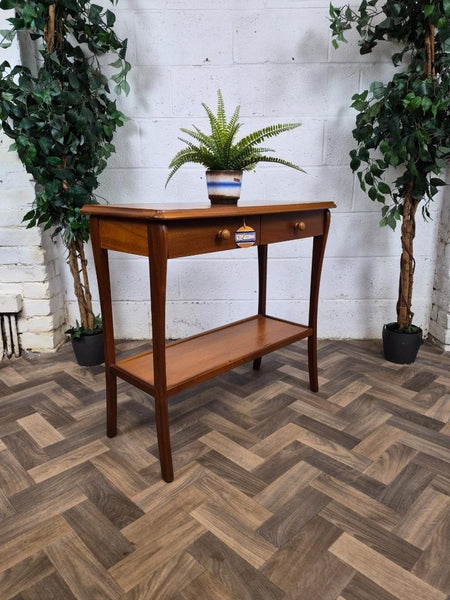 Vintage Mid-Century Sutcliffe Teak 2 Drawer Console Hall Table