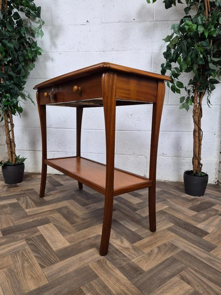 Vintage Mid-Century Sutcliffe Teak 2 Drawer Console Hall Table