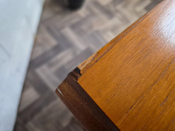 Vintage Mid-Century Sutcliffe Teak 2 Drawer Console Hall Table