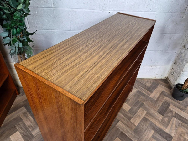 Vintage Mid-Century Teak & Glass Double Sided Bookcase Room Divider Scandi Retro