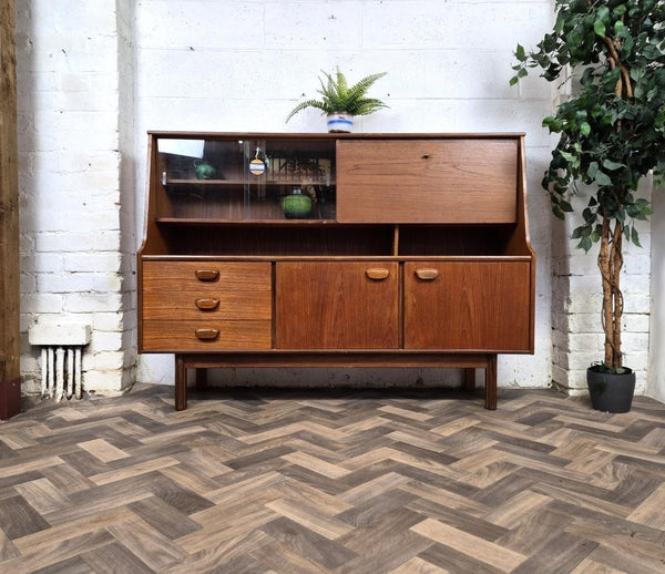 Vintage Mid-Century Portwood Teak Sideboard Highboard Scandi Danish Retro MCM