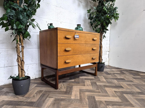 Vintage Mid-Century G Plan Quadrille Chest Of 3 Drawers Scandi Retro MCM