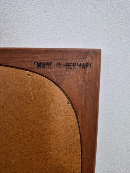 Vintage Mid-Century Danish Teak Frame Mirror Scandi Retro