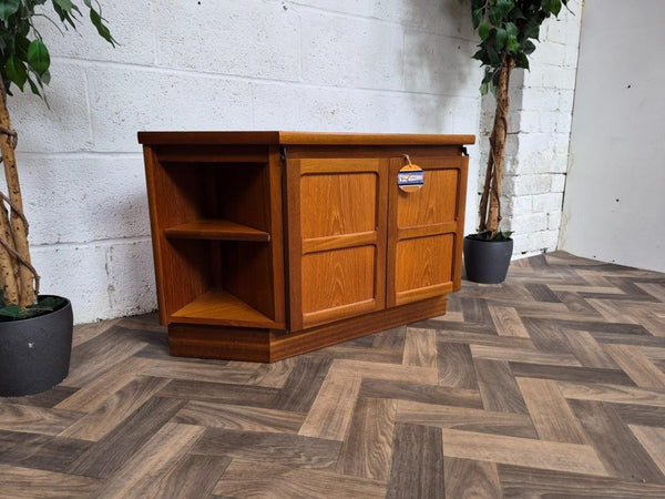 Vintage Nathan Squares Teak TV Stand Media Cabinet Mid-Century Retro