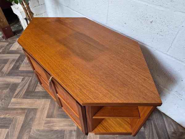 Vintage Nathan Squares Teak TV Stand Media Cabinet Mid-Century Retro