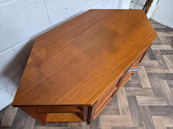 Vintage Nathan Squares Teak TV Stand Media Cabinet Mid-Century Retro