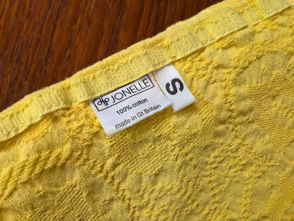 Vintage Mid-Century Jonelle Yellow Candlewick Cotton Bedspread Retro