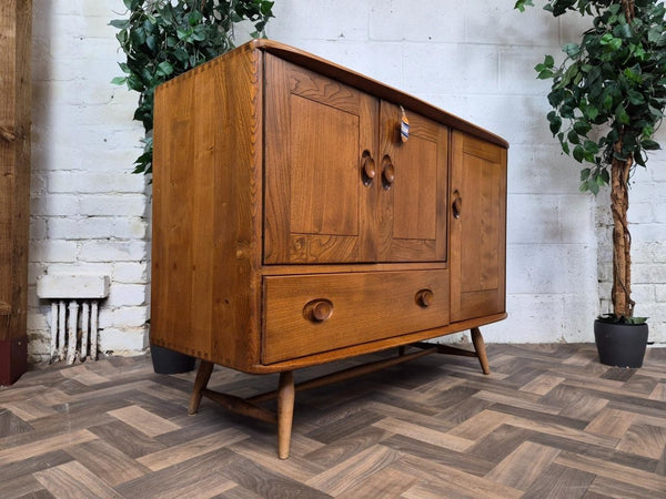 Vintage Mid-Century Ercol Windsor Sideboard Model 467 Blonde Elm 1960's