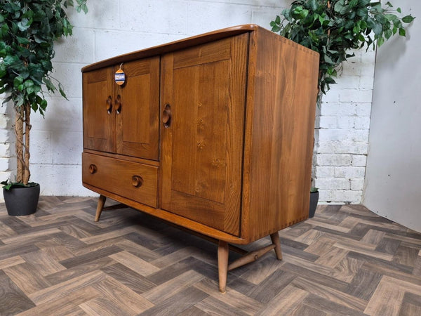 Vintage Mid-Century Ercol Windsor Sideboard Model 467 Blonde Elm 1960's
