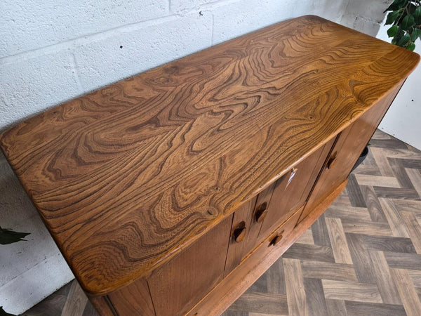 Vintage Mid-Century Ercol Windsor Sideboard Model 467 Blonde Elm 1960's