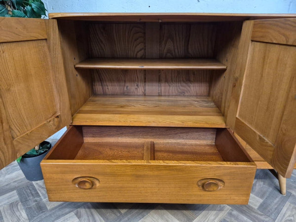 Vintage Mid-Century Ercol Windsor Sideboard Model 467 Blonde Elm 1960's