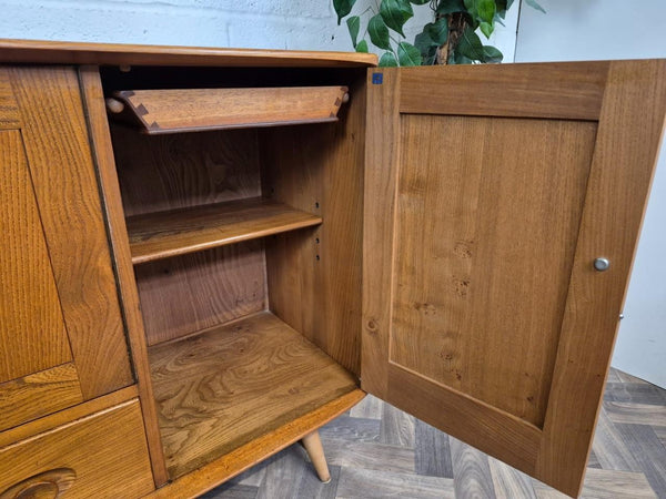 Vintage Mid-Century Ercol Windsor Sideboard Model 467 Blonde Elm 1960's