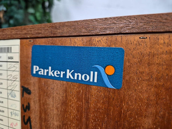 Vintage Nathan Squares Parker Knoll Teak Slim Bookcase Cabinet Mid-Century Retro