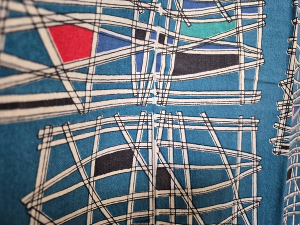 Rare Vintage 1950's Young Liberty Curtains Kon Tiki By Hilda Durkin Stunning MCM
