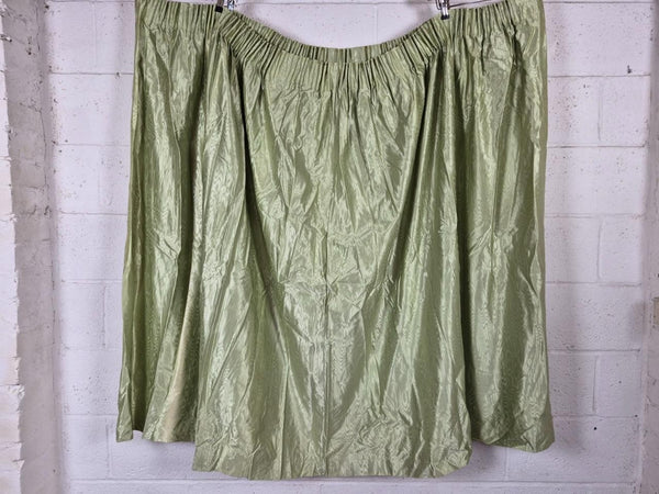Vintage Mid-Century Curtains Pale Green Swirl Groovy Retro 70's 135cm Drop