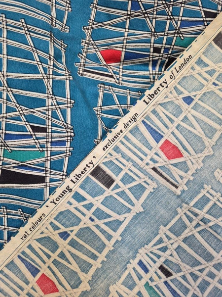 Rare Vintage 1950's Young Liberty Curtains Kon Tiki By Hilda Durkin Stunning MCM
