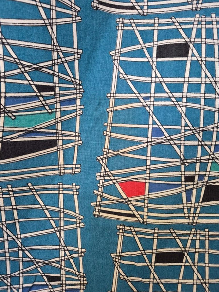 Rare Vintage 1950's Young Liberty Curtains Kon Tiki By Hilda Durkin Stunning MCM