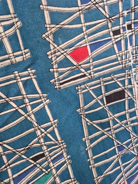 Rare Vintage 1950's Young Liberty Curtains Kon Tiki By Hilda Durkin Stunning MCM