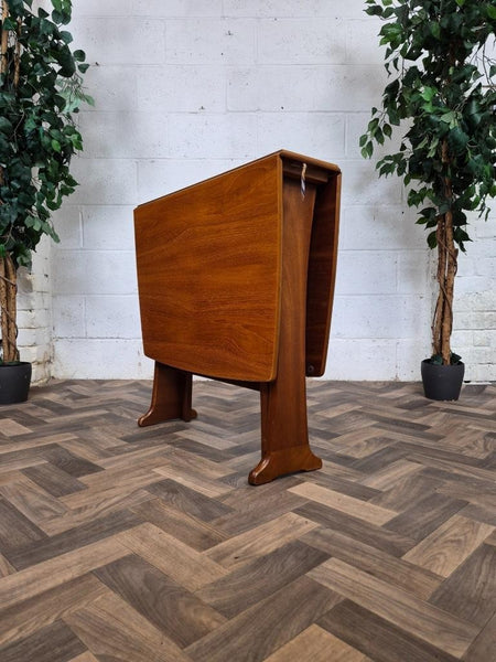 Vintage Mid-Century Legate Teak Slim Dropleaf Gateleg Dining Table