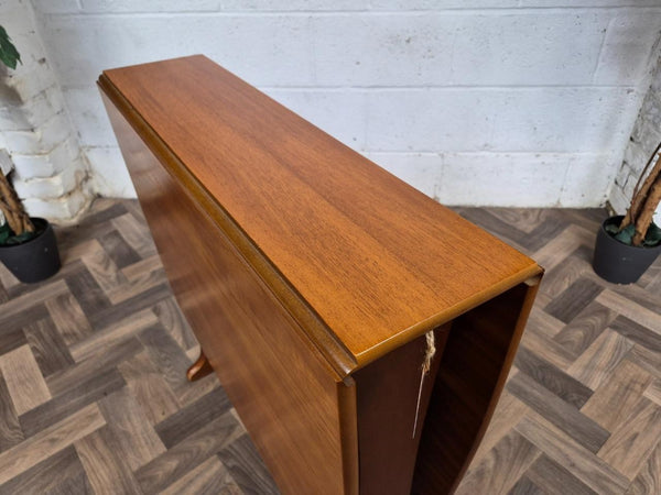 Vintage Mid-Century Legate Teak Slim Dropleaf Gateleg Dining Table