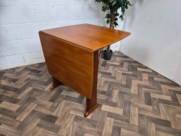 Vintage Mid-Century Legate Teak Slim Dropleaf Gateleg Dining Table