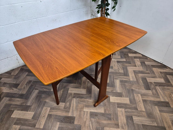 Vintage Mid-Century Legate Teak Slim Dropleaf Gateleg Dining Table