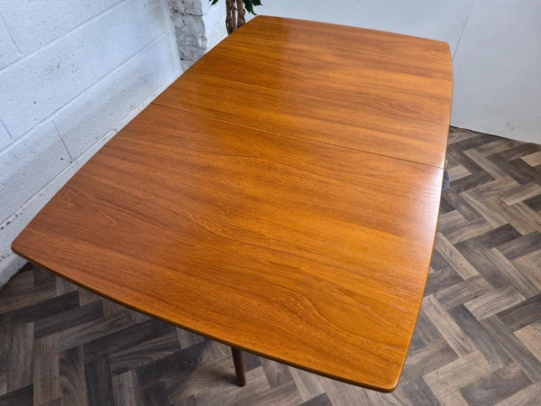 Vintage Mid-Century Legate Teak Slim Dropleaf Gateleg Dining Table