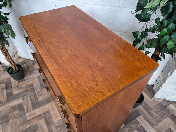 Vintage Mid-Century Stag C Range Teak 5 Drawer Chest Tallboy Scandi Danish MCM