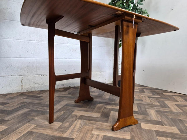 Vintage Mid-Century Legate Teak Slim Dropleaf Gateleg Dining Table