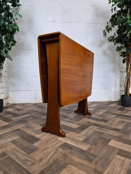 Vintage Mid-Century Legate Teak Slim Dropleaf Gateleg Dining Table