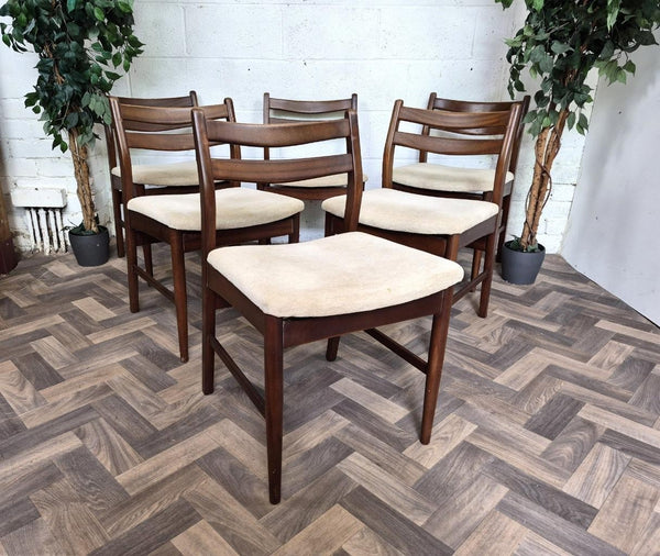 Set Of 6 Vintage Mid-Century Jentique Teak Dining Chairs 70's Scandi Retro MCM