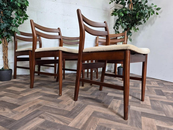Set Of 6 Vintage Mid-Century Jentique Teak Dining Chairs 70's Scandi Retro MCM