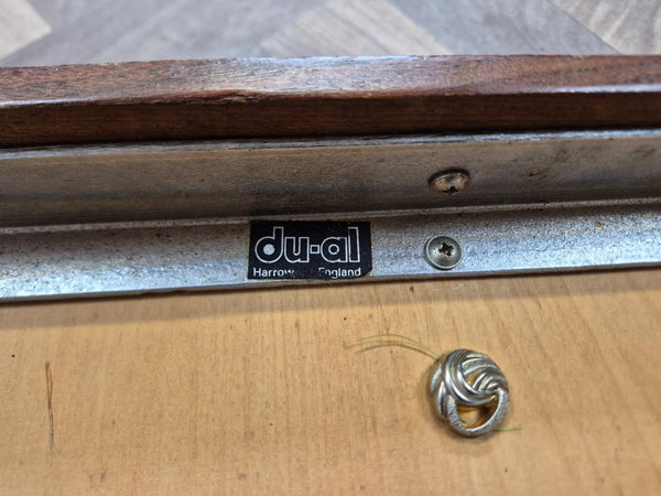 Vintage Mid-Century Du-al Teak & Chrome Long Stool Bench Retro 60's